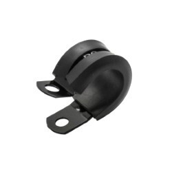 P-Clamp Rubber Insulated Anodised 15.8mm ID (Black)