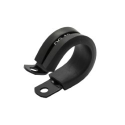 P-Clamp Rubber Insulated Anodised 25.0mm ID (Black)