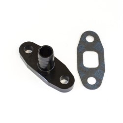 Turbo Drain Flange Fitting 5/8 Barb (Black) 50.8mm " T3, T4 Series "