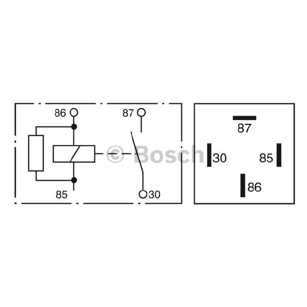 Genuine Bosch Micro Relay 20 Amp "Normally open" 4 Pin 0 332 019 453