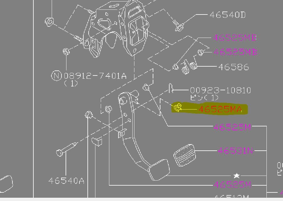Genuine Nissan Clutch Pedal Arm Resting / Spring Bush "Most Nissans