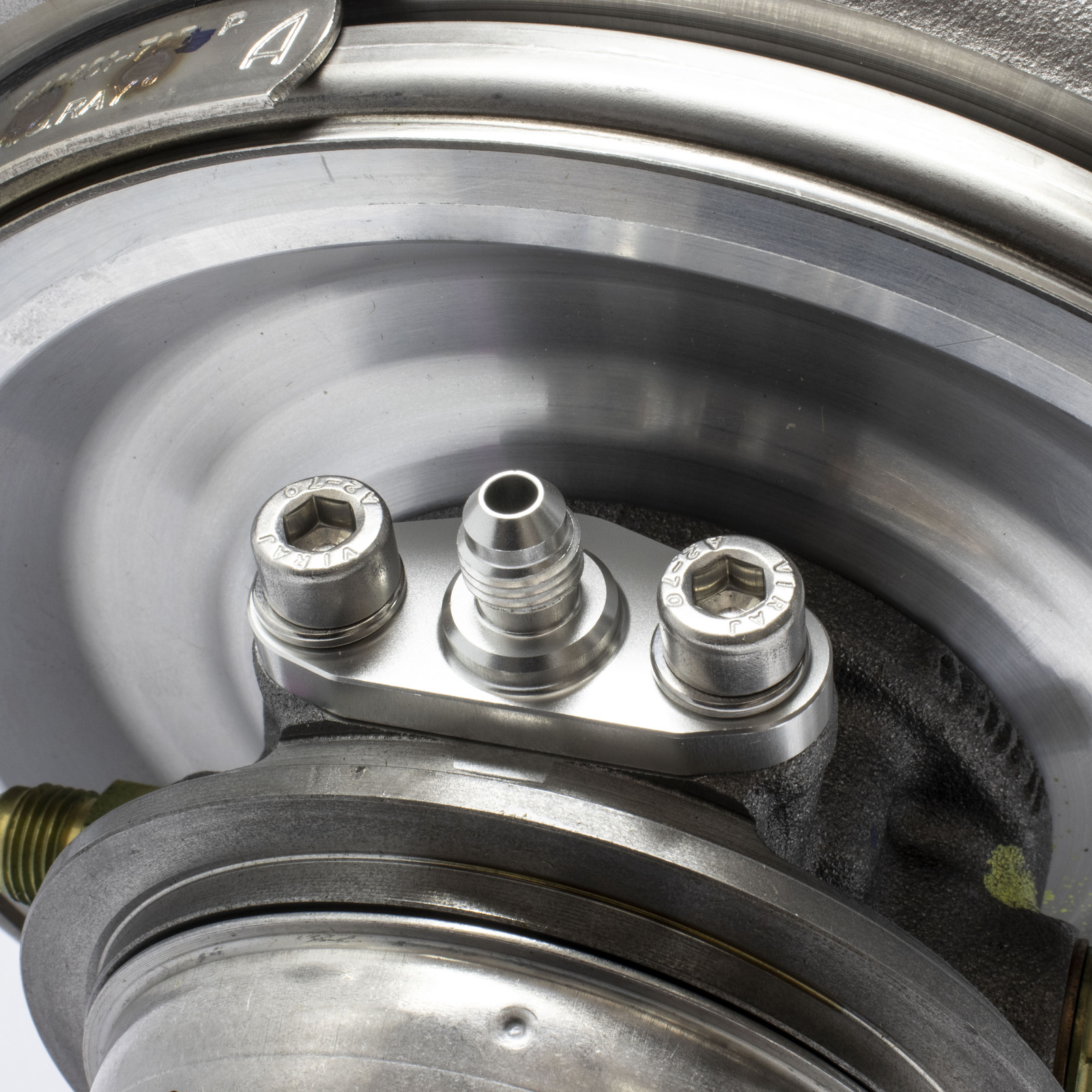 Garrett GTX40GTX55, G42, G57 Turbo Oil Feed Flange "AN4"