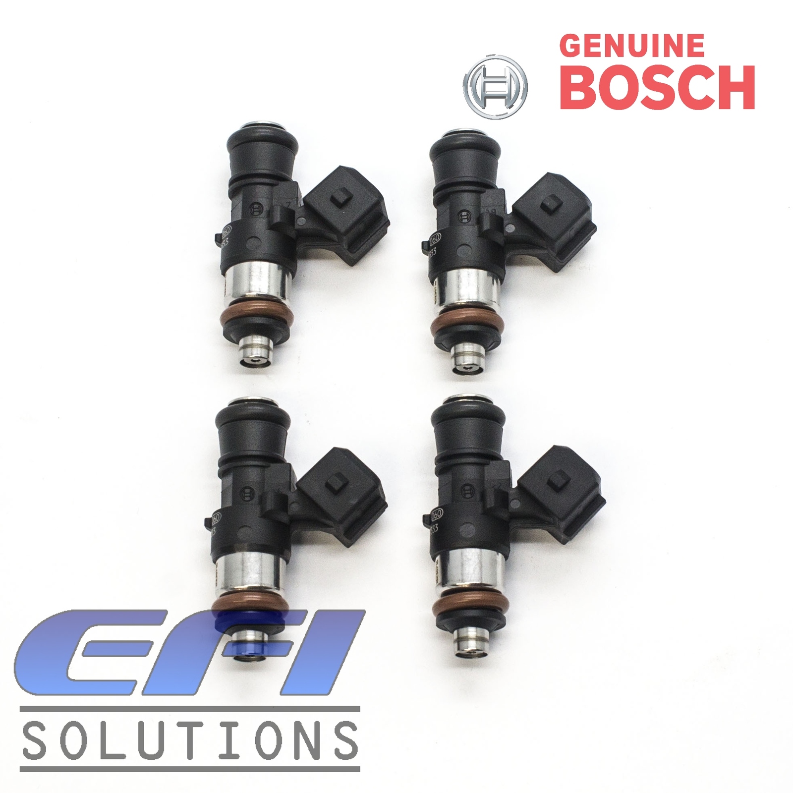 Set of 4 x Bosch 1650cc Short Injectors, E85, For RB25, SR20, 2JZ, RB26