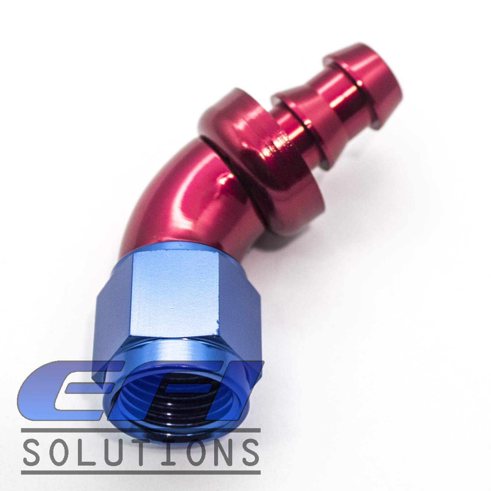 AN4 Straight Swivel Push Lock Hose End Barb Fitting -4 AN04 JIC Black By T7Design