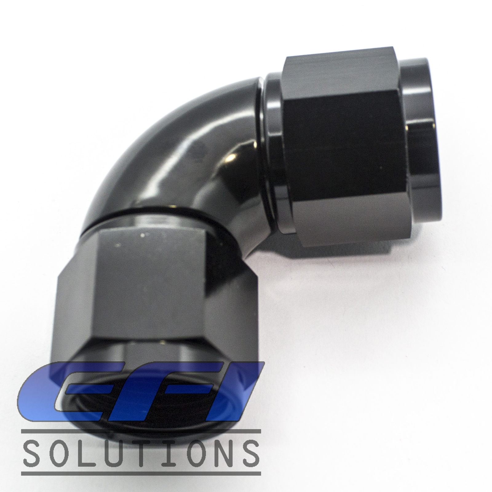 thumbnail interactive-video image 1 of AN-12 JIC Black 90° Full Flow Elbow Female Coupler – Hose Fitting Adapter By HFUK 1 of 5