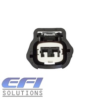 2 Pin Black Connector "Rounded Corner Type" Fits Some Nissan JECS Injector - Read Notes!