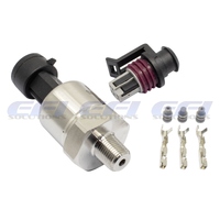 Stainless Steel Pressure Sensor 1/8 NPT 30 Psi Absolute ( -14.7 Psi Vac to 15 Psi positive) with connector