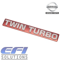 Intercooler Pipe Badge Emblem "TWIN TURBO" (RB26) "R32, R33, R34, AWC34"