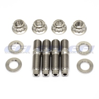 M10 Titanium Stud, Washer & Lock Nut Kit (4 pcs)