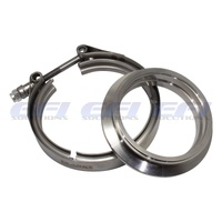 Garrett G40, G42, G45 ( T4 Housings ) Dump Pipe Flange with Clamp Kit "Stainless Steel"