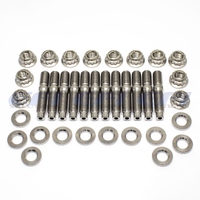 M8 Titanium Stud, Washer & Lock Nut Kit (12 pcs)