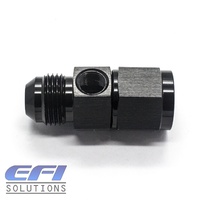 Straight Female to Male Flare With 1/8 NPT Port AN8 (Black)