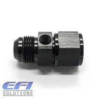 Straight Female to Male Flare With 1/8 NPT Port AN12 (Black)