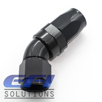 45º Degree Full Flow Hose End AN8 (Black)