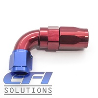 90º Degree Full Flow Hose End AN4