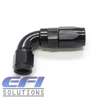 90º Degree Full Flow Hose End AN4 (Black)