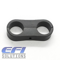 Billet Dual Hose Separators AN8 Braid and AN10 PTFE Hose (Black) (15.9mm ID)