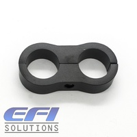 Billet Dual Hose Separators AN10 Braid and AN12 PTFE Hose (Black) (19.1mm ID)