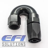 180º Degree Full Flow Hose End AN10 (Black)