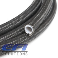 250 Series Black Nylon PTFE Teflon Braided Stainless Steel Hose AN4 Per Metre