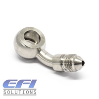 Banjo 45 Degree 11.2mm (7/16) ID To Male AN4 Stainless Steel