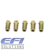Brake Tube Nuts Male 3/8-24 To 4.76mm (3/16) Hardline Long Zinc (Pack 5 )