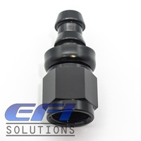 Straight Push Lock Hose End AN4 (Black)