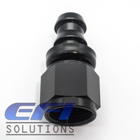 Straight Push Lock Hose End AN8 (Black)