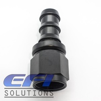 Straight Push Lock Hose End AN10 (Black)