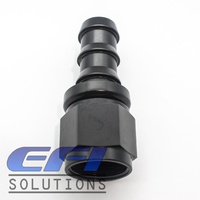 Straight Push Lock Hose End AN12 (Black)