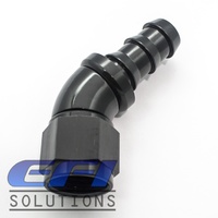 45° Degree Push Lock Hose End AN10 (Black)