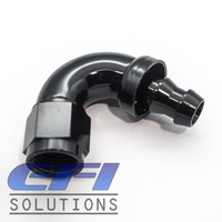 120° Degree Push Lock Hose End AN6 (Black)