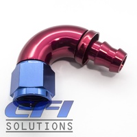 120° Degree Push Lock Hose End AN8