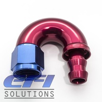 180° Degree Push Lock Hose End AN12