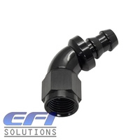 60° Degree Push Lock Hose End AN4 (Black)