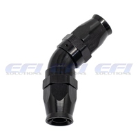 45° Degree Full Flow PTFE Teflon Hose End To Hose End AN8 (Black)