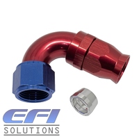 120° Degree Full Flow PTFE Teflon Hose End AN12