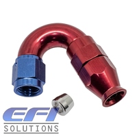 150° Degree Full Flow PTFE Teflon Hose End AN6