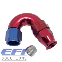 150° Degree Full Flow PTFE Teflon Hose End AN8