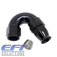 150° Degree Full Flow PTFE Teflon Hose End AN10 (Black)