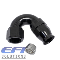 150° Degree Full Flow PTFE Teflon Hose End AN12 (Black)