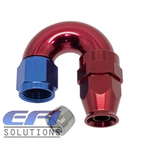 180° Degree Full Flow PTFE Teflon Hose End AN10