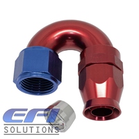 180° Degree Full Flow PTFE Teflon Hose End AN12