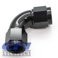 90º Degree Full Flow Female Coupler AN6 (Black)