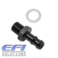 Metric M14X1.5mm To Male 1/2 Barb (Black) Suits Bosch 200 fuel Pump
