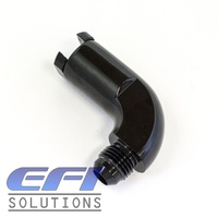 EFI Fuel Fitting 90 Degree 3/8 ID Tube To Male AN6 (Black)
