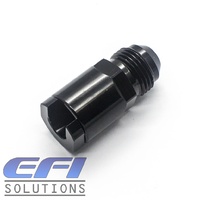 EFI Fuel Fitting Screw On Type 3/8 ID Tube To Male AN8 (Black)