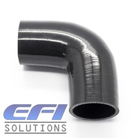 Silicone Hose Joiner 90 Degree 25mm (1.0”) ID (Black)
