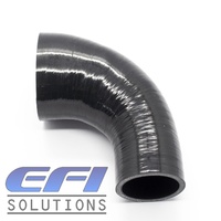 Silicone Hose Reducer 90 Degree 51-57mm (2.0”-2.25”) ID (Black)