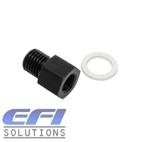 Reducing Bush Female 1/8 NPT To Male Metric M12 x 1.5mm Adapter (Black)